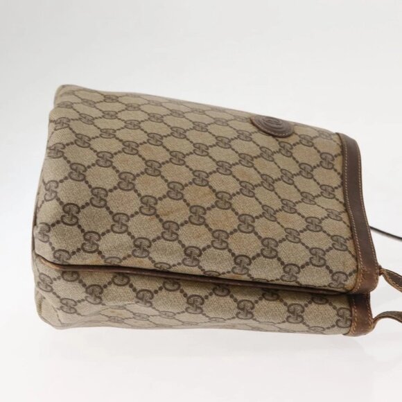 GUCCI GG Supreme Shoulder Bag PVC Leather Beige - Picture 4 of 15
